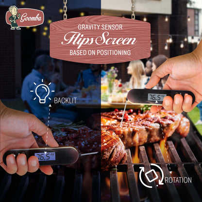 Digital Meat Thermometer with Smart Probe — Goomba's The Needle Instant Read, Motion Sensor, 1-Year Warranty