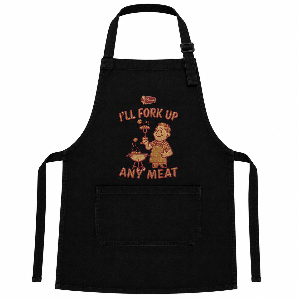 Professional Grade Adjustable Grilling Apron with High-Density Embroidery & Reinforced Pocket