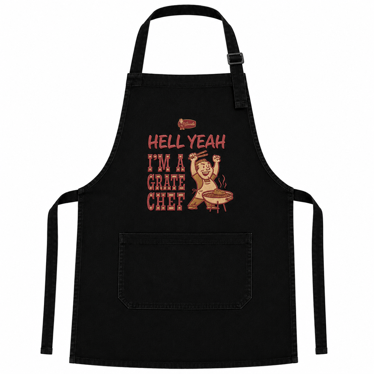 Professional Grade Adjustable Grilling Apron with High-Density Embroidery & Reinforced Pocket